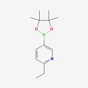 molecular formula C13H20BNO2 B1388504 2-Ethyl-5-(4,4,5,5-tetramethyl-1,3,2-dioxaborolan-2-yl)pyridine CAS No. 741709-61-5