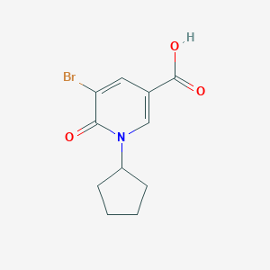 molecular formula C11H12BrNO3 B13885052 5-Bromo-1-cyclopentyl-6-oxopyridine-3-carboxylic acid 