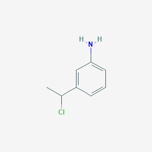 molecular formula C8H10ClN B13885060 3-(1-Chloroethyl)aniline 