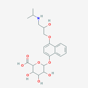 molecular formula C22H29NO9 B13885071 4-Hydroxypropranolol glucuronide 