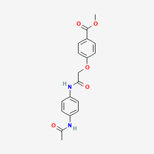 molecular formula C18H18N2O5 B13885075 Methyl 4-[2-(4-acetamidoanilino)-2-oxoethoxy]benzoate 