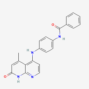 molecular formula C22H18N4O2 B13885088 N-[4-[(5-methyl-7-oxo-8H-1,8-naphthyridin-4-yl)amino]phenyl]benzamide 