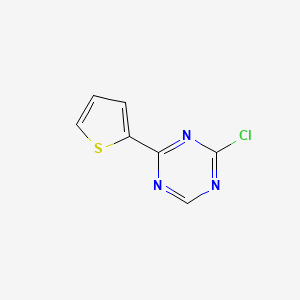 molecular formula C7H4ClN3S B13885089 2-Chloro-4-thiophen-2-yl-1,3,5-triazine 