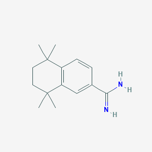 molecular formula C15H22N2 B13885096 5,5,8,8-Tetramethyl-6,7-dihydronaphthalene-2-carboximidamide 
