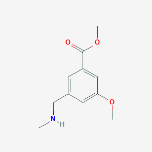 molecular formula C11H15NO3 B13885113 Methyl 3-methoxy-5-(methylaminomethyl)benzoate 