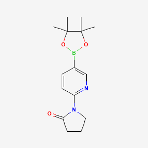 molecular formula C15H21BN2O3 B1388513 1-(5-(4,4,5,5-Tetramethyl-1,3,2-dioxaborolan-2-YL)pyridin-2-YL)pyrrolidin-2-one CAS No. 1201644-51-0
