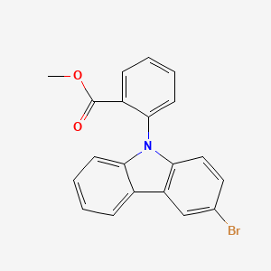 molecular formula C20H14BrNO2 B13885152 Methyl 2-(3-bromocarbazol-9-yl)benzoate 
