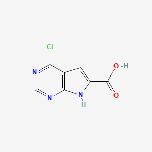 molecular formula C7H4ClN3O2 B1388518 4-Chloro-7H-pyrrolo[2,3-D]pyrimidine-6-carboxylic acid CAS No. 1016241-80-7