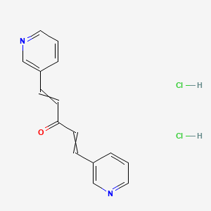 molecular formula C15H14Cl2N2O B13885210 1,5-Dipyridin-3-ylpenta-1,4-dien-3-one;dihydrochloride 