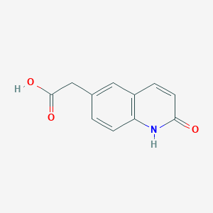 molecular formula C11H9NO3 B13885217 2-(2-oxo-1H-quinolin-6-yl)acetic acid 