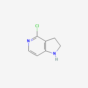 molecular formula C7H7ClN2 B1388525 4-Chloro-2,3-dihydro-1H-pyrrolo[3,2-C]pyridine CAS No. 494767-29-2