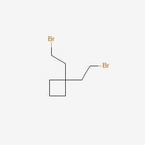 molecular formula C8H14Br2 B13885250 1,1-Bis(2-bromoethyl)cyclobutane CAS No. 1232431-78-5