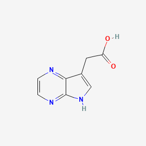 molecular formula C8H7N3O2 B1388526 2-(5H-Pyrrolo[2,3-b]pyrazin-7-yl)acetic acid CAS No. 20322-09-2