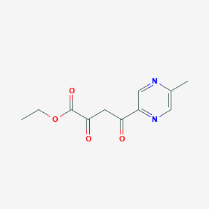 molecular formula C11H12N2O4 B13885298 Ethyl 4-(5-methyl-2-pyrazinyl)-2,4-dioxobutanoate 