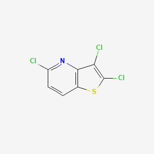 molecular formula C7H2Cl3NS B13885312 2,3,5-Trichlorothieno[3,2-b]pyridine 