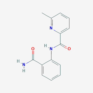molecular formula C14H13N3O2 B13885317 N-(2-carbamoylphenyl)-6-methylpyridine-2-carboxamide 