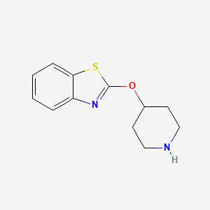 molecular formula C12H14N2OS B1388532 2-(Piperidin-4-yloxy)-1,3-benzothiazole CAS No. 1185542-42-0