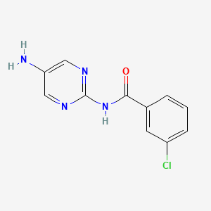 molecular formula C11H9ClN4O B13885322 N-(5-aminopyrimidin-2-yl)-3-chlorobenzamide 