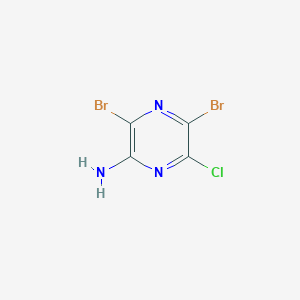 molecular formula C4H2Br2ClN3 B1388534 3,5-Dibromo-6-chloropyrazin-2-amine CAS No. 566205-01-4