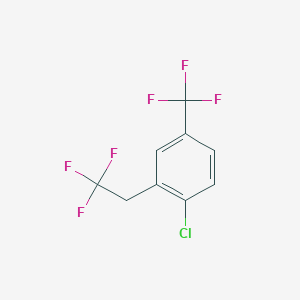 molecular formula C9H5ClF6 B1388536 1-Chloro-2-(2,2,2-trifluoroethyl)-4-(trifluoromethyl)benzene CAS No. 1099597-65-5
