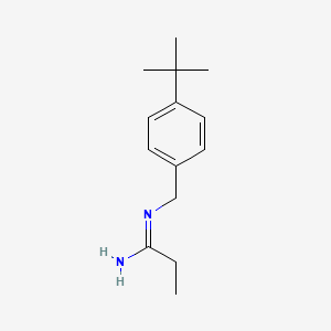 molecular formula C14H22N2 B13885364 N'-[(4-tert-butylphenyl)methyl]propanimidamide 