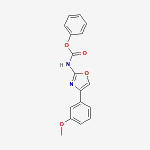 molecular formula C17H14N2O4 B13885387 phenyl N-[4-(3-methoxyphenyl)-1,3-oxazol-2-yl]carbamate 