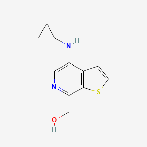 molecular formula C11H12N2OS B13885414 [4-(Cyclopropylamino)thieno[2,3-c]pyridin-7-yl]methanol 