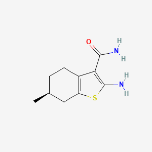 molecular formula C10H14N2OS B13885424 (6S)-2-amino-6-methyl-4,5,6,7-tetrahydro-1-benzothiophene-3-carboxamide 