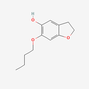 molecular formula C12H16O3 B13885431 6-Butoxy-2,3-dihydro-1-benzofuran-5-ol 