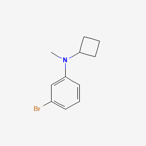 molecular formula C11H14BrN B13885432 3-bromo-N-cyclobutyl-N-methylaniline 