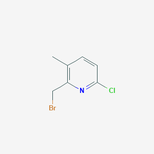 molecular formula C7H7BrClN B13885434 2-(Bromomethyl)-6-chloro-3-methylpyridine 
