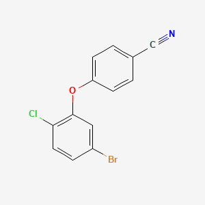 molecular formula C13H7BrClNO B13885448 4-(5-Bromo-2-chlorophenoxy)benzonitrile 