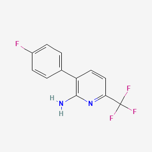 molecular formula C12H8F4N2 B1388545 3-(4-Fluorophenyl)-6-(trifluoromethyl)pyridin-2-amine CAS No. 1214330-04-7