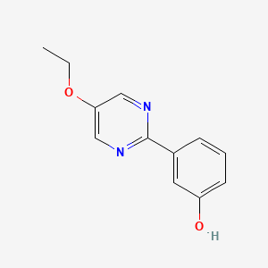 molecular formula C12H12N2O2 B13885467 3-(5-Ethoxypyrimidin-2-yl)phenol 