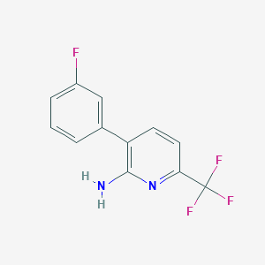 molecular formula C12H8F4N2 B1388547 3-(3-Fluorophenyl)-6-(trifluoromethyl)pyridin-2-amine CAS No. 1214333-73-9