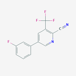 5-(3-Fluorophenyl)-3-(trifluoromethyl)picolinonitrile
