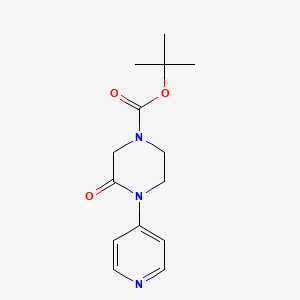 molecular formula C14H19N3O3 B13885517 Tert-butyl 3-oxo-4-pyridin-4-ylpiperazine-1-carboxylate 