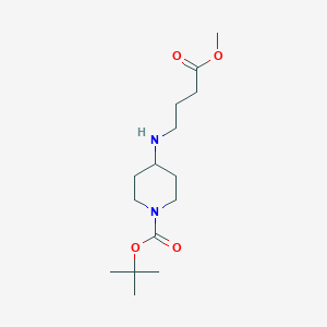 molecular formula C15H28N2O4 B13885522 Tert-butyl 4-[(4-methoxy-4-oxobutyl)amino]piperidine-1-carboxylate 