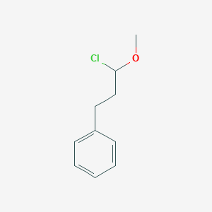 molecular formula C10H13ClO B13885547 (3-Chloro-3-methoxypropyl)benzene 