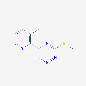 molecular formula C10H10N4S B13885574 5-(3-Methylpyridin-2-yl)-3-methylsulfanyl-1,2,4-triazine 