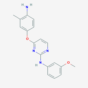 molecular formula C18H18N4O2 B13885618 [4-(4-Amino-3-methyl-phenoxy)-pyrimidin-2-yl]-(3-methoxy-phenyl)-amine 