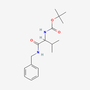 molecular formula C17H26N2O3 B13885662 tert-butyl N-[1-(benzylamino)-3-methyl-1-oxobutan-2-yl]carbamate 