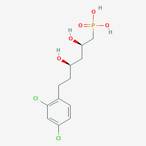 molecular formula C12H17Cl2O5P B138857 6-(2,4-Dichlorophenyl)-erythro-2,4-dihydroxyhexylphosphonic acid CAS No. 141263-54-9