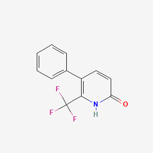 molecular formula C12H8F3NO B1388573 6-Hydroxy-3-phenyl-2-(trifluoromethyl)pyridine CAS No. 1214380-66-1