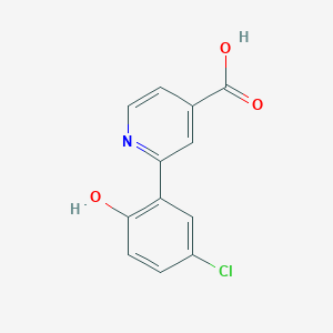 molecular formula C12H8ClNO3 B13885735 2-(5-Chloro-2-hydroxyphenyl)pyridine-4-carboxylic acid 