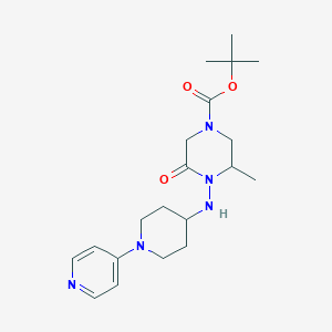 molecular formula C20H31N5O3 B13885758 Tert-butyl 3-methyl-5-oxo-4-[(1-pyridin-4-ylpiperidin-4-yl)amino]piperazine-1-carboxylate CAS No. 315493-39-1