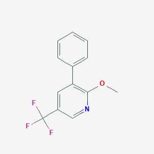 molecular formula C13H10F3NO B1388576 2-Methoxy-3-phenyl-5-(trifluoromethyl)pyridine CAS No. 1214389-95-3