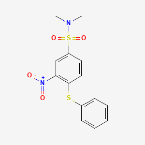 molecular formula C14H14N2O4S2 B13885761 N,N-dimethyl-3-nitro-4-phenylsulfanylbenzenesulfonamide 