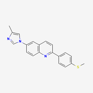 molecular formula C20H17N3S B13885799 6-(4-Methylimidazol-1-yl)-2-(4-methylsulfanylphenyl)quinoline 