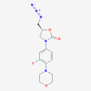 molecular formula C14H16FN5O3 B138858 (R)-5-(Azidomethyl)-3-[3-fluoro-4-(4-morpholinyl)phenyl]-2-oxazolidinone CAS No. 168828-84-0